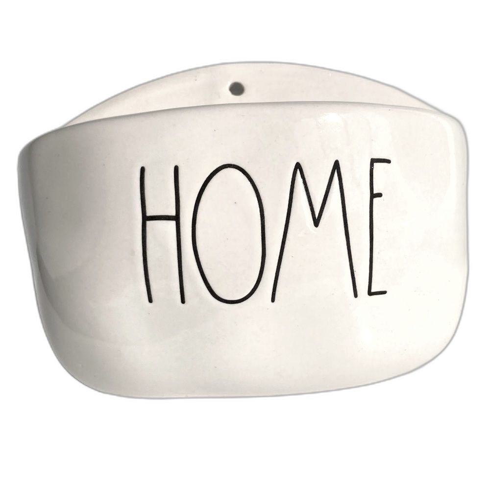 Rae Dunn “HOME” Wall Pocket Hanging Key Holder 5.5 x 3.5 inches